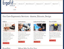 Tablet Screenshot of ergofitconsulting.com